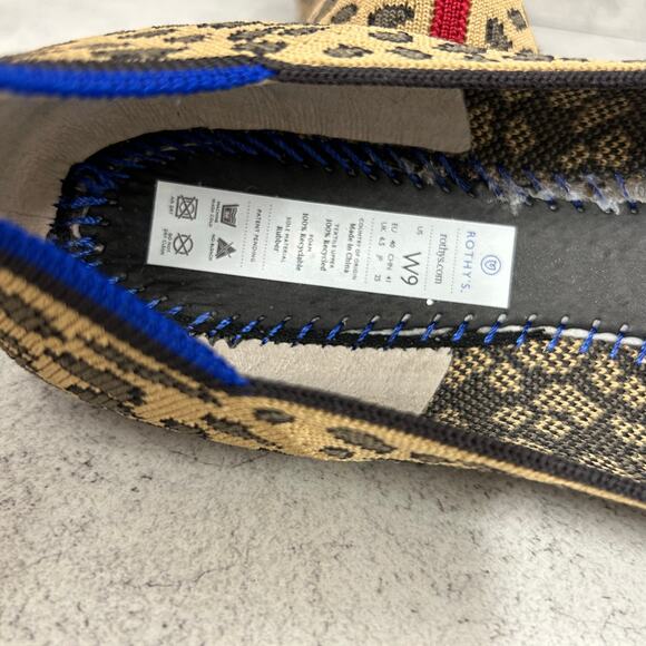 Rothy's Leopard Print Rounded-Toe Flats, Spotted Women’s Size W9 - Picture 5 of 8